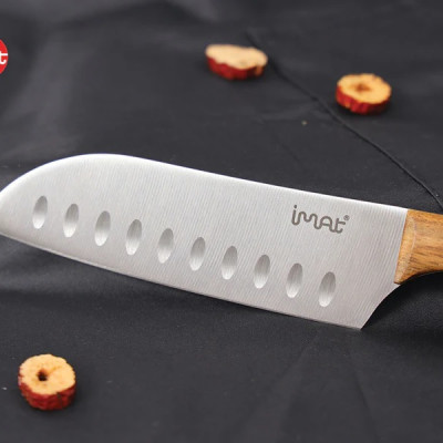 Dao Santoku nhỏ 5" iMat cán gỗ