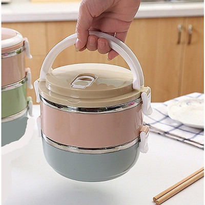 Hộp Cơm Giữ Nhiệt 2 Tầng Inox Đảm Bảo Vệ Sinh Tiện Lợi Cho Dân Văn Phòng Dễ Sử Dụng