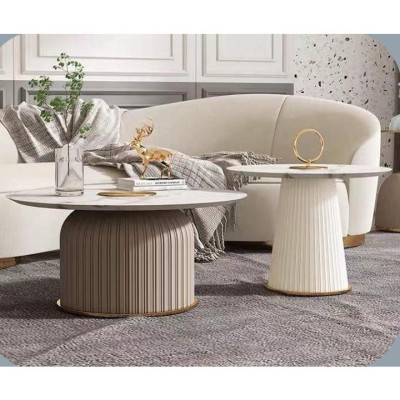 Bàn Sofa Tròn Đôi Nhập Khẩu Juno Sofa HHP-BSF903-08 Cao Cấp