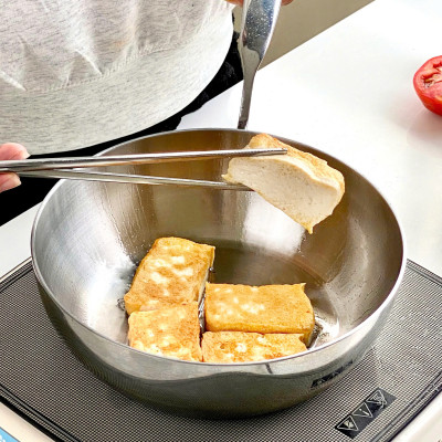 Chảo Sâu Lòng Inox 316 Đúc Liền Khối Hàn Quốc, size 20/24/26cm, Dùng Mọi Loại Bếp, Chống Dính Tự Thân