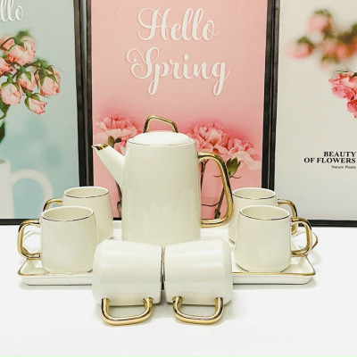 BẤM ẤM CHÉN SỨ KÈM KHAY PHA TRÀ CÀ PHÊ PHONG CÁCH HIỆN ĐẠI SANG TRỌNG - VD103