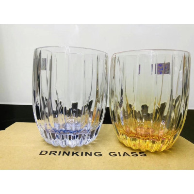 bộ 6 cốc thủy tinh uống nước vân sọc xanh