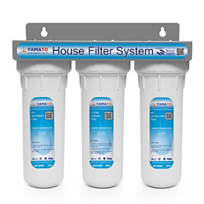 Lọc nước 3 giai đoạn chịu áp thông dụng 10 inch Yamato 