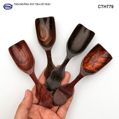 Muỗng xúc trà gỗ trắc/cẩm siêu sạch (HAHANCO) Dụng cụ hữu dụng khi thưởng trà - CTH779