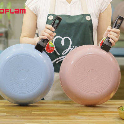 [Hàng chính hãng] Chảo xào/ Chảo đa năng Reverse Neoflam - 28cm. 4 màu Hồng - xanh dương - Ghi xám - Trắng xám