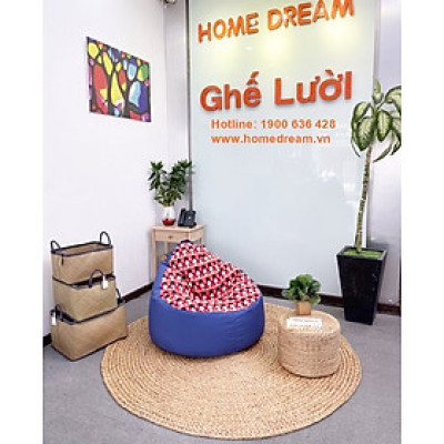 Ghế lười Coco M Tam giác phối Xanh