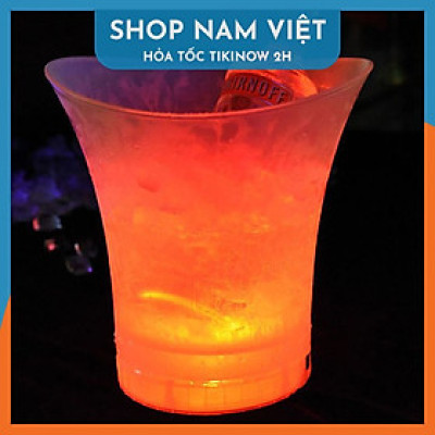 Xô Đá Ướp Lạnh Có Đèn LED