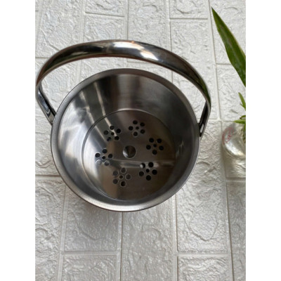 Xô đá Inox 1.5L 13cmx15cm Inox304 Decor | XÔ ĐÁ INOX CÓ QUAI 