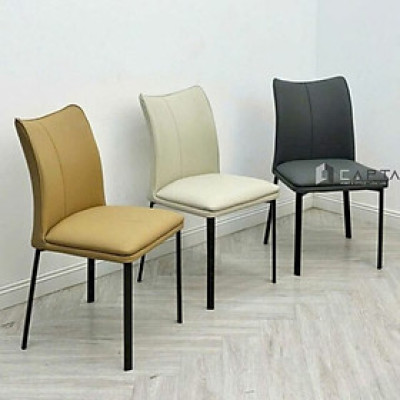 Ghế tiếp khách da simili LUX 44A-P Nội thất Capta Ghế bọc nệm PVC màu trắng kem xám vàng kem hiện đại nhập khẩu