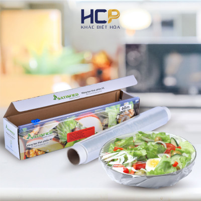 Hộp Màng Bọc Thực Phẩm PE SATIS 30cm x 60m Không Chứa Chất Phụ Gia Gây Hại Sức Khỏe Dùng Được Cho Lò Vi Sóng