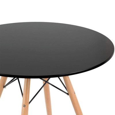 Bàn café hình tròn chân gỗ cách điệu ECOFURNIX BG215