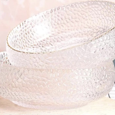 TÔ ĂN SALAD HOA QUẢ THỦY TINH CAO CẤP VÂN SẦN - VD153