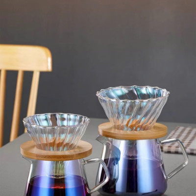 Bình thủy tinh chịu nhiệt pha cafe cà phê AKIRAKOKI không nắp