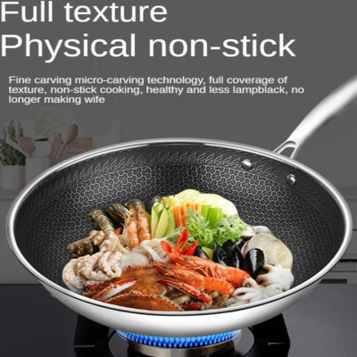 Chảo chống dính sâu lòng sử dụng công nghệ phủ khoan khắc bề mặt inox 304 cao cấp thương hiệu DSP - HÀNG NHẬP KHẨU