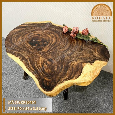 BÀN SOFA ME TÂY NGUYÊN TẤM SIUE6 VÂN GỖ KR20161