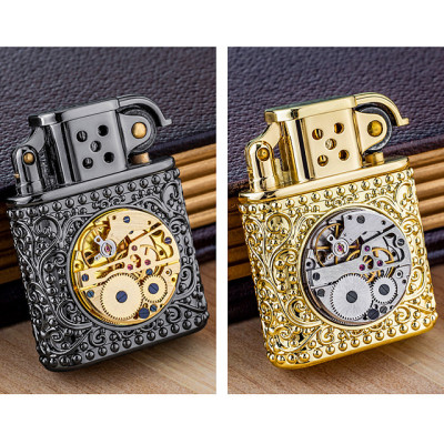 Vỏ Hột Quẹt Bật Lửa Xăng ZORRO Z506-638 Họa Tiết Hoa Văn Cỗ Máy Đẹp Độc Lạ - Dùng Xăng Bấc Đá