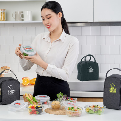 Bộ túi hộp cơm thủy tinh COBA