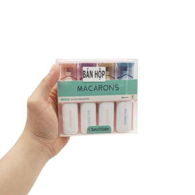 Vỉ 4 Bút Highlight Màu Nhũ Macarons - ClassMate CL-HL0006S (Mẫu Bao Bì Giao Ngẫu Nhiên)