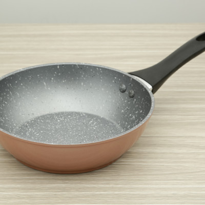 Chảo vân đá chống dính đáy từ 26 cm Greencook GCP221-26IH - Hàng Chính Hãng