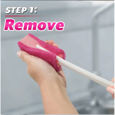 Cây cọ rửa bình, chai lọ 3M Scotch-Brite, lớp mút cao cấp lấy sạch vết bẩn, 1 cây, 5x36x3cm, Dùng cọ rửa bình, chai lọ