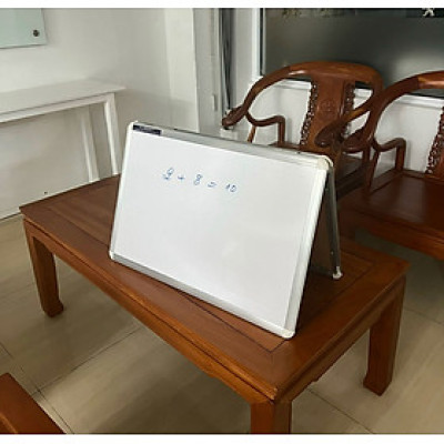 Bảng để bàn 2 mặt trắng viết bút lông có kẻ ô ly vuông 40x60cm