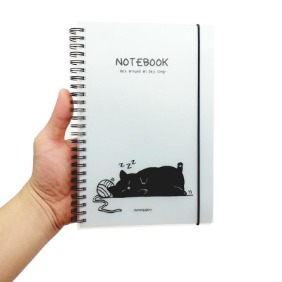 Số Lò Xo Kẻ Ngang Black Cat - Morning Glory 88578 (Mẫu Màu Giao Ngẫu Nhiên)