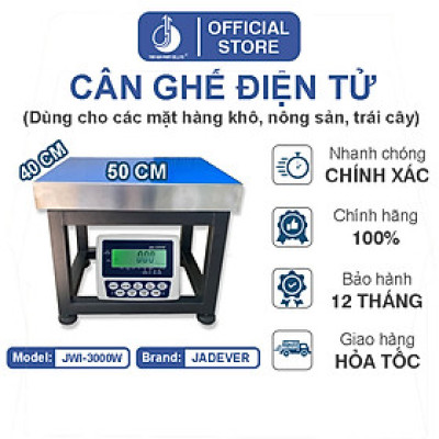Cân Ghế Điện Tử JWI-3000W - Mặt Bàn Cân 400x500MM