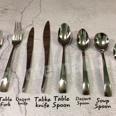 Bộ dao muỗng nĩa 7 Món Inox 304 18/10 Cao Cấp Stainless Steel Bousce Cutlery