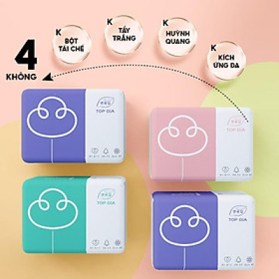 giấy treo tường TopGia giagia, đa sắc,3 màu,sắc việt,chữ C Khăn giấy cao cấp 4 lớp làm từ bột gỗ nguyên chất