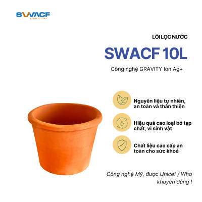 Lõi lọc nước uống trực tiếp SWACF 10L | CWF, tốc độ lọc 2 - 4 lít/giờ, giữ khoáng thiết yếu - Công nghệ Mỹ