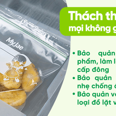 Túi zip Myjae hai đường kéo tự huỷ sinh học (XL)