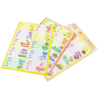 Bộ 3 Sticker Nhãn Vở Môn Học - Teenage NV-03