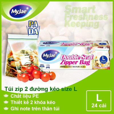 (Chọn Loại) Túi Zip PE Trong Suốt 2 Đường Kéo MyJae, Túi Bọc Đồ Ăn, Rau Củ Bảo Quản Trong Tủ Lạnh