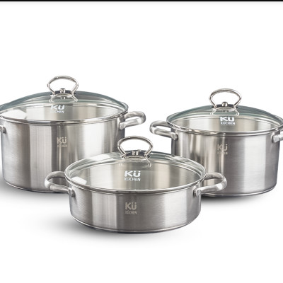 BỘ NỒI INOX KUCHEN 5 MÓN - Hàng Chính Hãng