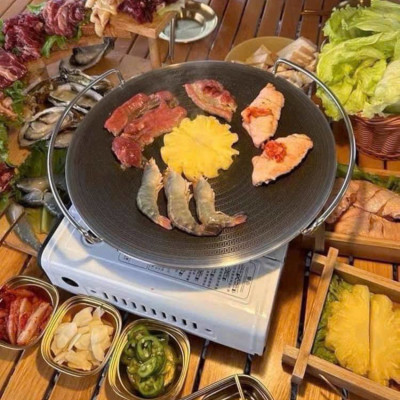 Chảo nướng Inox 3 lớp đúc liền khối chống dính Blackcube Plus 34cm