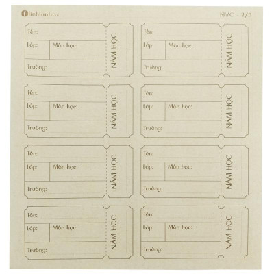 Bộ 24 Nhãn Vở C - Linh Lan