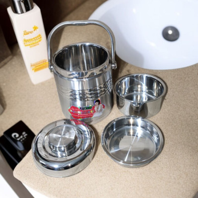 Hộp cơm - JYX ( LOGO CÔ GÁI ) giữ nhiệt chân không 304 bằng thép không gỉ 3 Tầng dung tích 1,3L & 1,9L cho học sinh công nhân văn phòng hộp cơm giữ nhiệt di động hộp cơm siêu bền