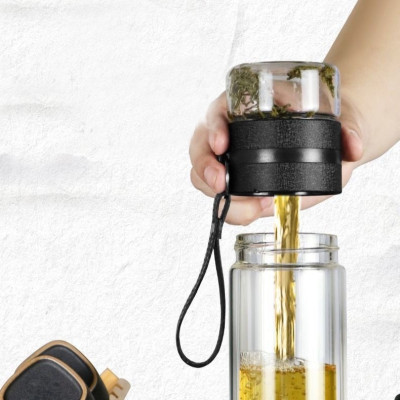 Bình Pha Trà Cao Cấp Cách Nhiệt Tốt Doron MS39 - Hai Lớp Thủy Tinh Giữ Nhiệt - Dung Tích 400ml - Hàng Chính Hãng