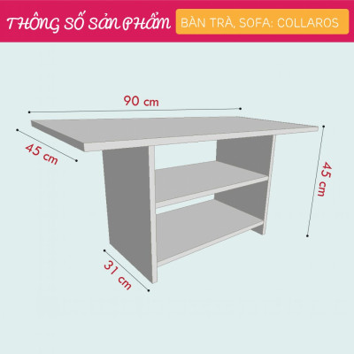 Bàn sofa phòng khách phong cách ấn tượng SMLIFE Collaros