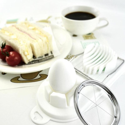 Combo 01 Muôi xới cơm chống dính tiện lợi Echo Metal + 01 Dụng cụ cắt  trứng lưỡi Inox cao cấp - Nội địa Nhật Bản