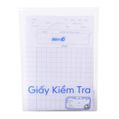 Giấy Kiểm Tra Điểm 10 5 Ôly Vuông - Thiên Long TP-GKT03
