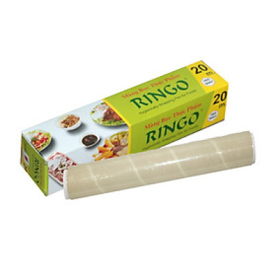 Màng bọc thực phẩm Ringo PVC, dùng được trong tủ lạnh, lò vi sóng, có lưỡi cắt tiện lợi, nhiều kích cỡ