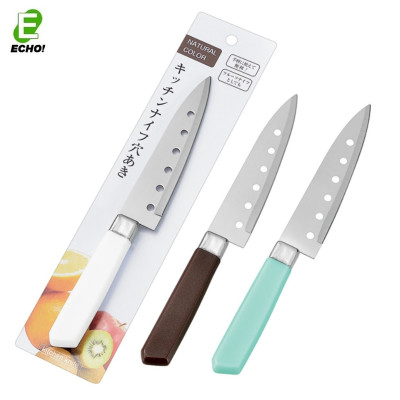 Dao gọt trái cây đục lỗ Echo 22.5cm - Xanh|Trắng|Nâu - Hàng nội địa Nhật Bản nhập khẩu chính hãng