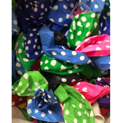 Bịch 100 quả bóng bay cao su chấm bi size 35cm (2.8gr)