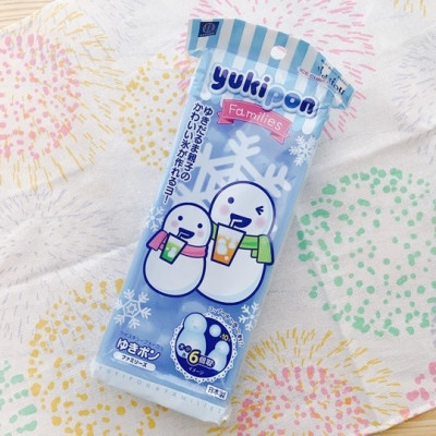 Combo 01 Khay nhựa làm đá hình người tuyết Kokubo DeLijoy + 01 Cốc nhựa uống nước nắp mềm Yamada G&B có chỗ cắm ống hút tiện lợi- Made in Japan
