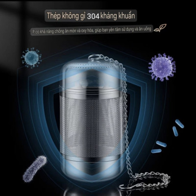 Quả Lọc Trà Inox SUS 304 Quả Lọc Trà Gia Vị Thảo Quả Lỗ Lọc Siêu Mịn Công Nghệ CNC Cao Cấp