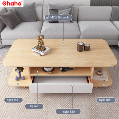 Bàn trà sofa OHAHA kiểu dáng độc đáo - BT004