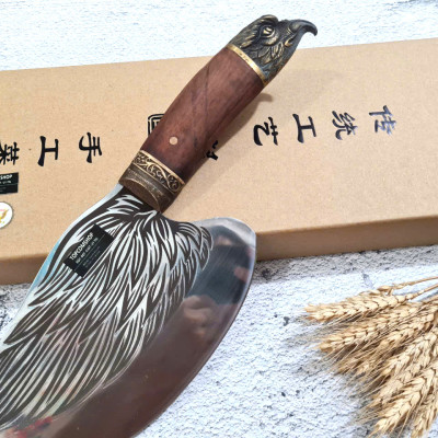 DAO BẾP - DAO THÁI CHẶT HOA VĂN KHÂU ĐỒNG MÃ DT159