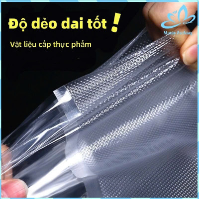 { Loại Dày} Combo 100 Túi Hút Chân Không Thực Phẩm Phù Hợp Với Tất Cả Các Dòng Máy Hút Chân Không , Túi Hút Chân Không Một Mặt Nhám Siêu Dai , Chất Liệu An Toàn - Hàng Chính Hãng