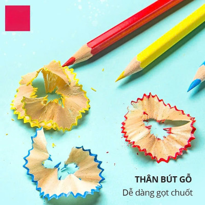 Bút chì màu chuyên nghiệp dạng cốc 24 MÀU Kèm Gọt